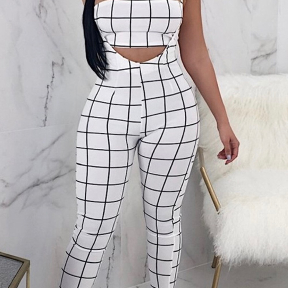 **Just Arrived **Twilled Satin Two-Piece Pants Set